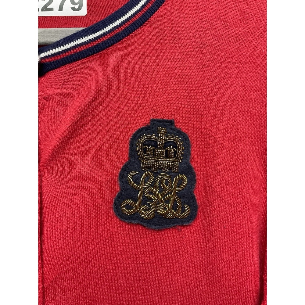 Lauren Ralph Lauren Bullion-Patch‎ Cardigan Embroidered Crest Cardigan Sweater L - Picture 4 of 8